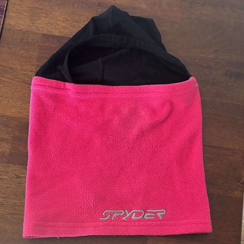 Spyder Pink and Black Fleece Balaclava
